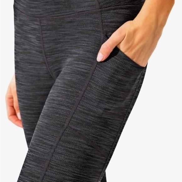 Mondetta Brushed Jacquard Legging. Gray/Black. Small. - Picture 2 of 9